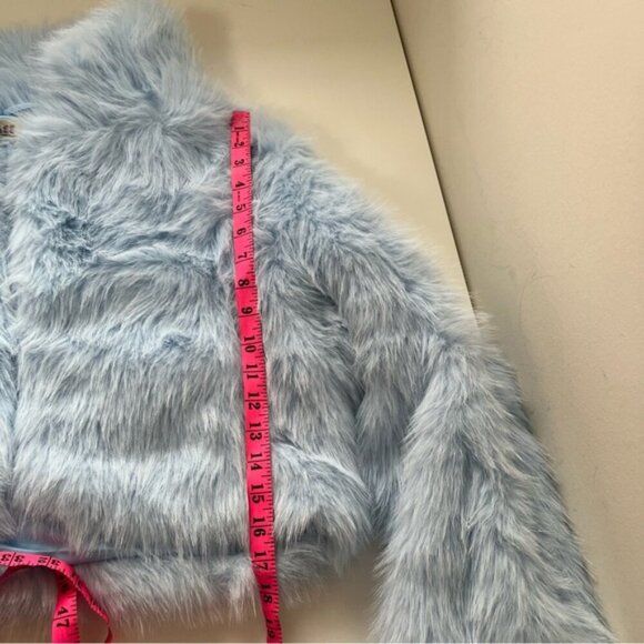 NEW Paris Cropped Faux Fur Jacket Size S - Picture 13 of 16